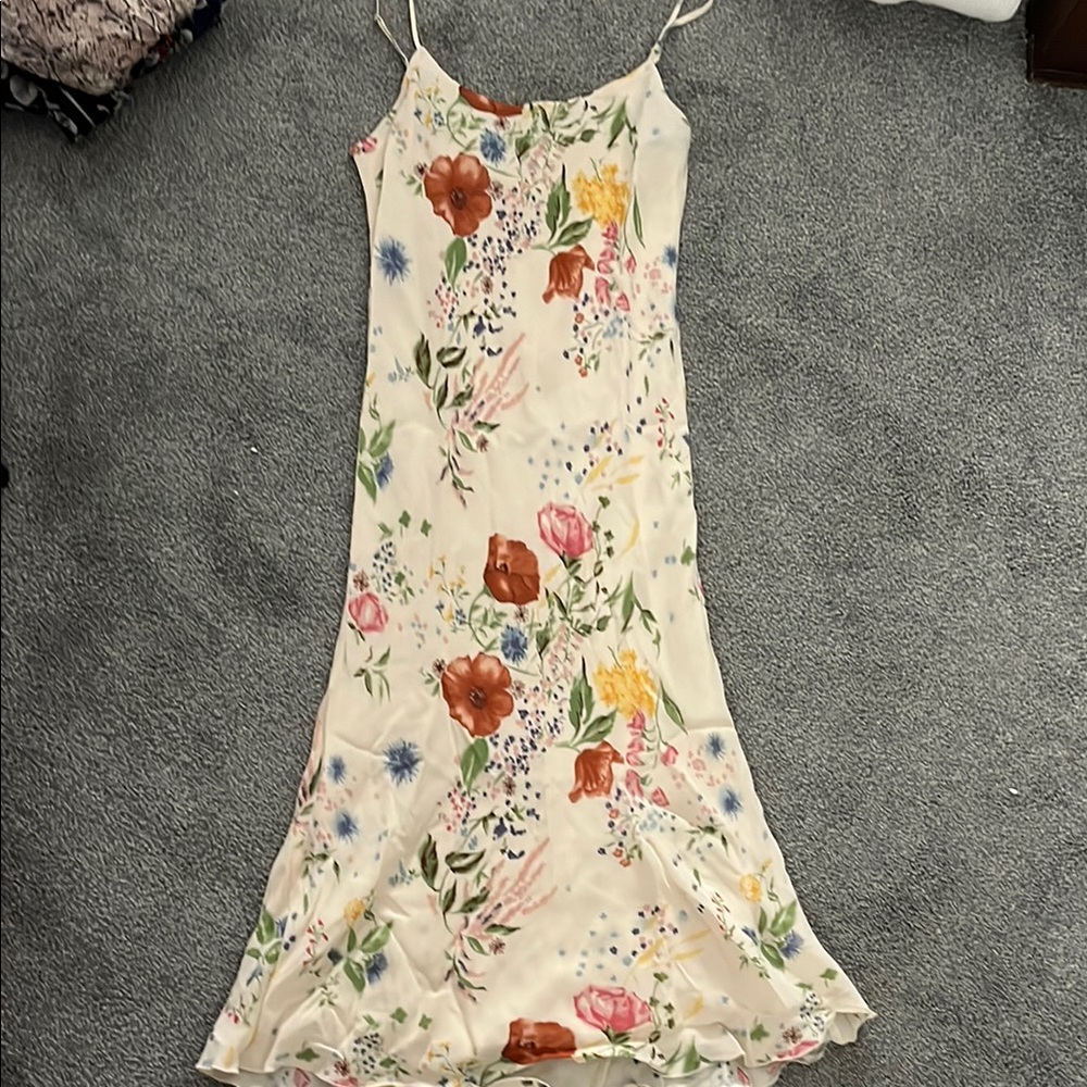 Reformation Orange Red Sundress Sleeveless Midi